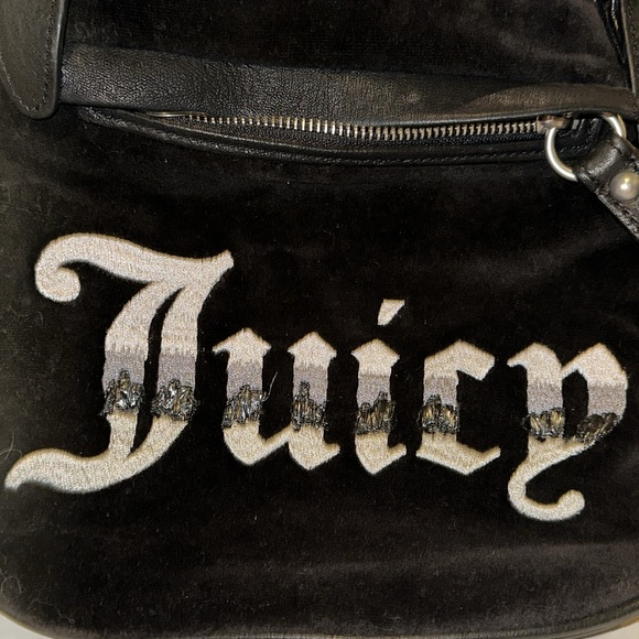 Juicy Couture Crossbody Bag in Black Velvet - Picture 3 of 6